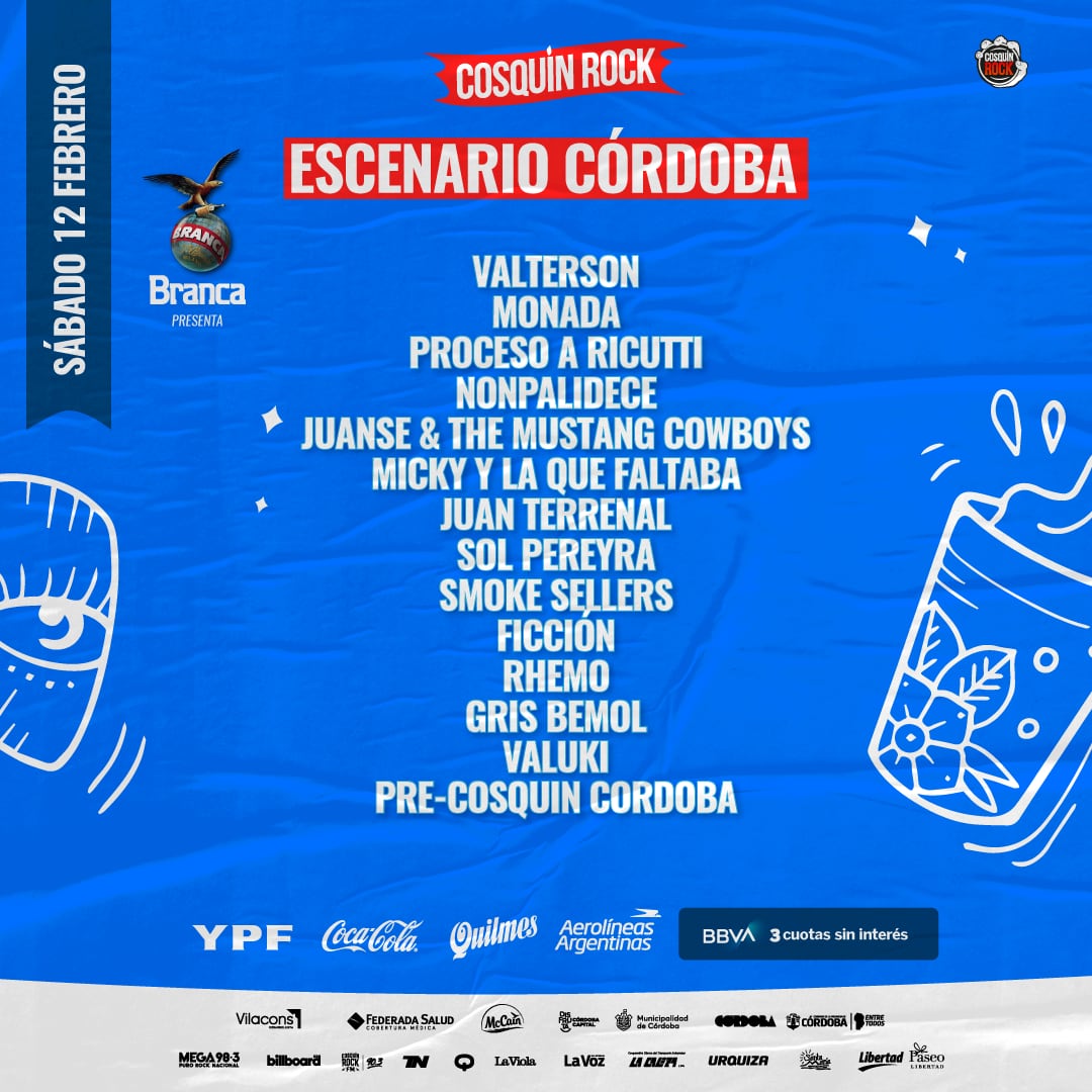 Escenario Córdoba, sábado 12 de febrero. (Cosquín Rock)