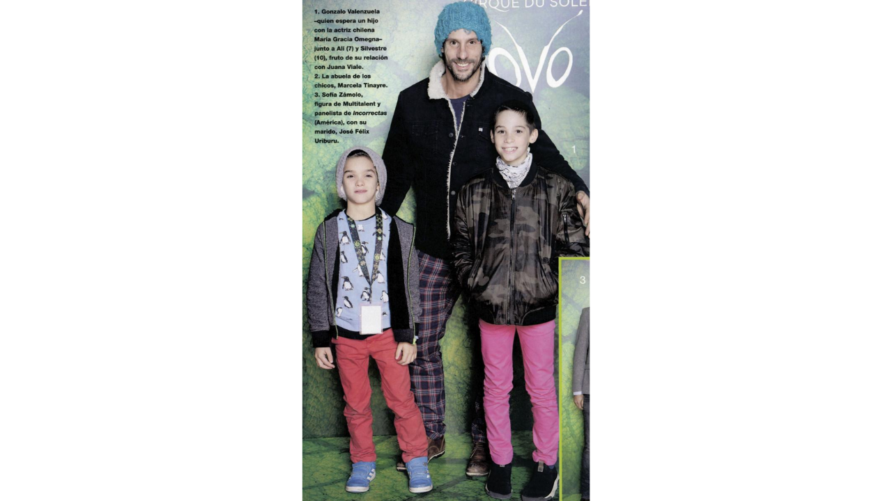 Gonzalo junto a sus dos hijos fruto de su relación con Juana.