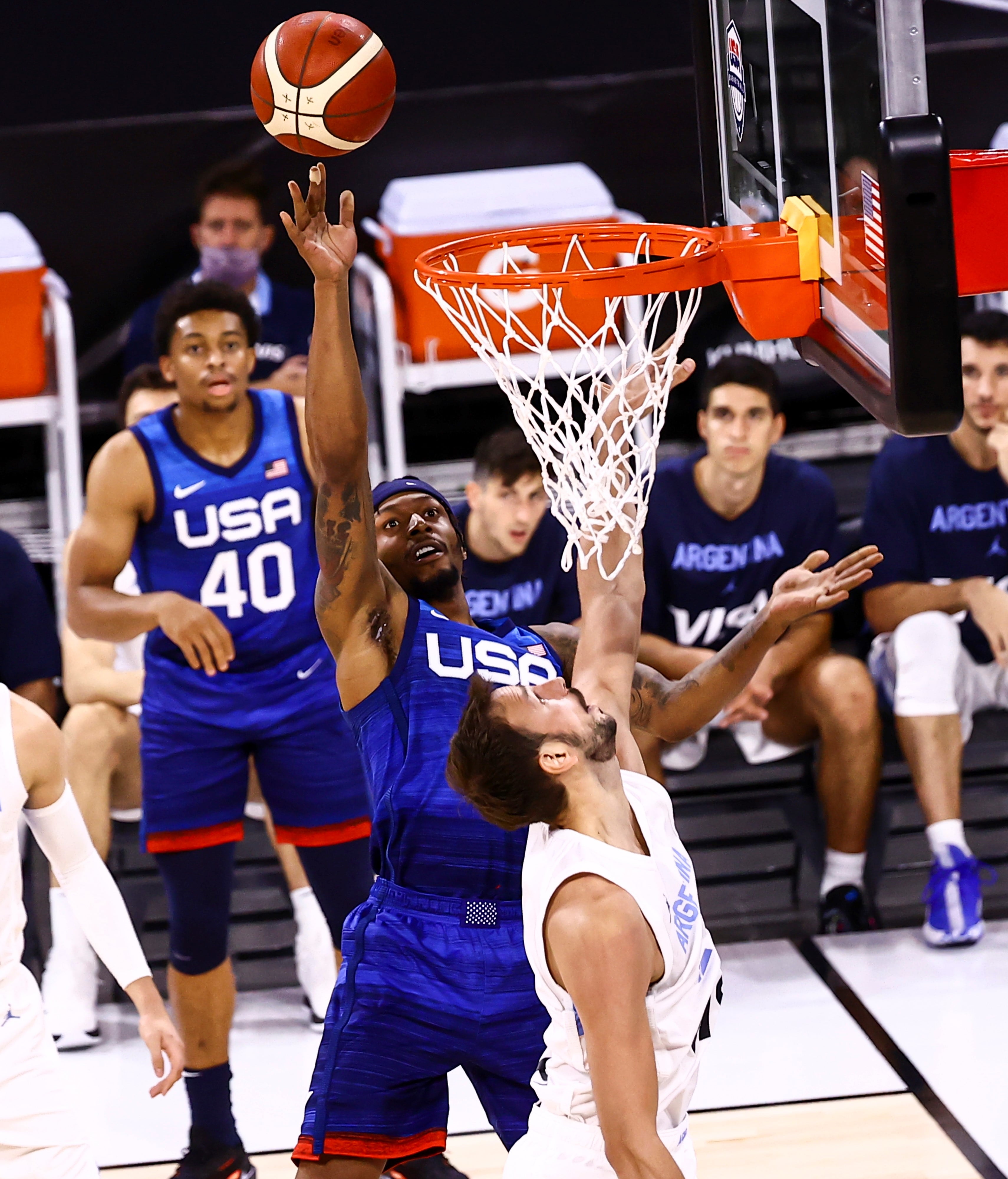 La Selección Argentina de básquet cayó contra Estados Unidos en la preparación de Tokio 2020