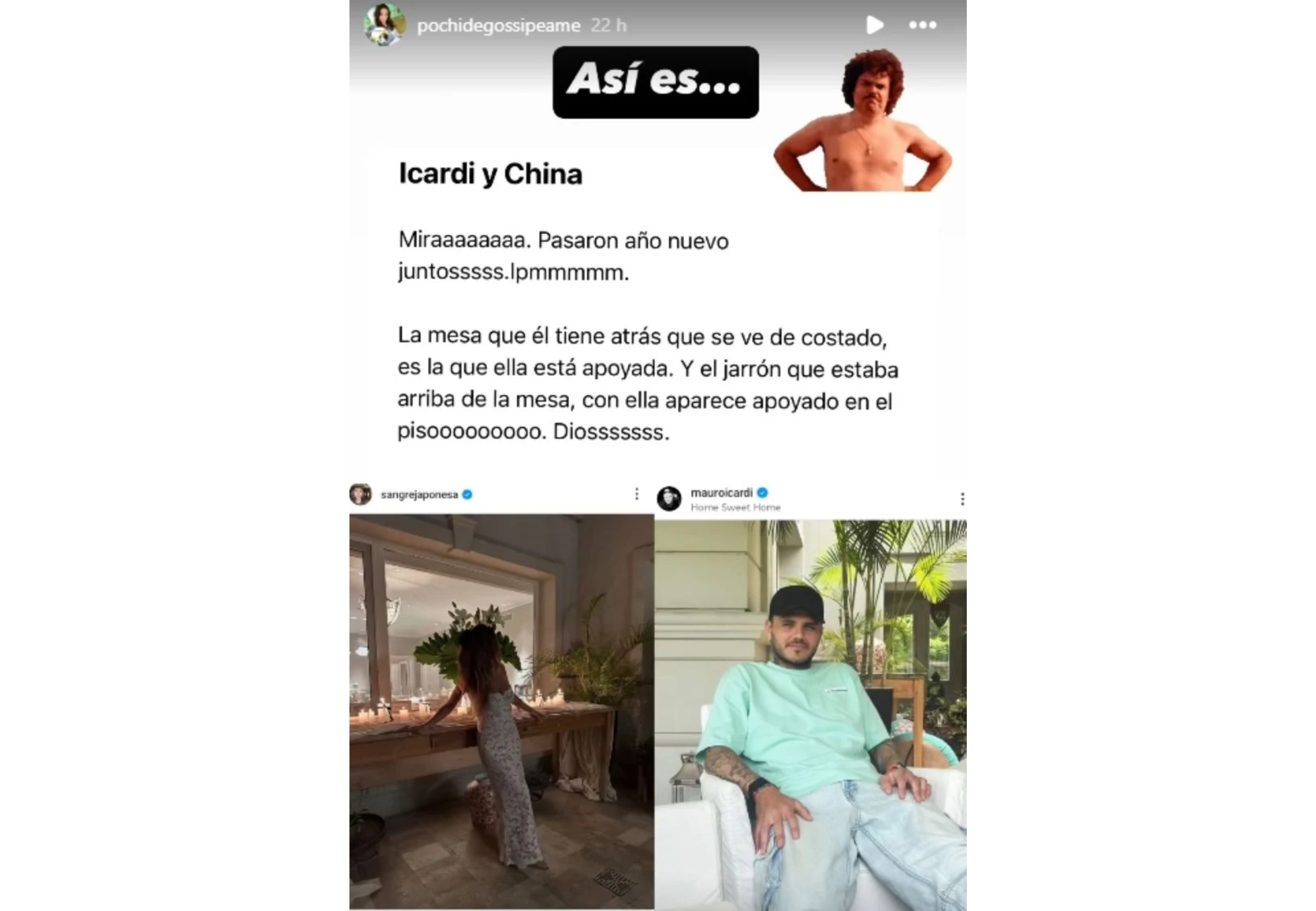 La China y Mauro estarían juntos.