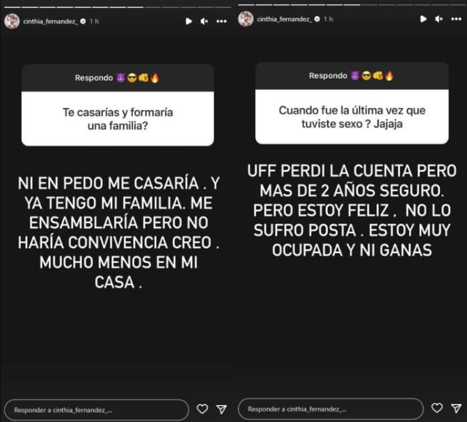 La bailarina habló de su intimidad y aseguró que no se casaría aunque está dispuesta a ensamblar familias.