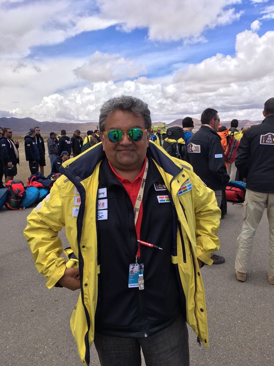 Luis, en el rally Dakar, en el que fue director del comisariato deportivo.