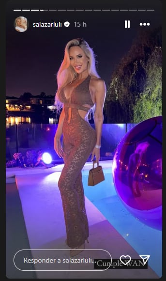 Luciana Salazar en el cumpleaños de Wanda Nara