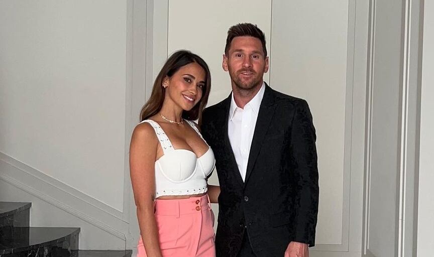 Antonela Roccuzzo y Lionel Messi.