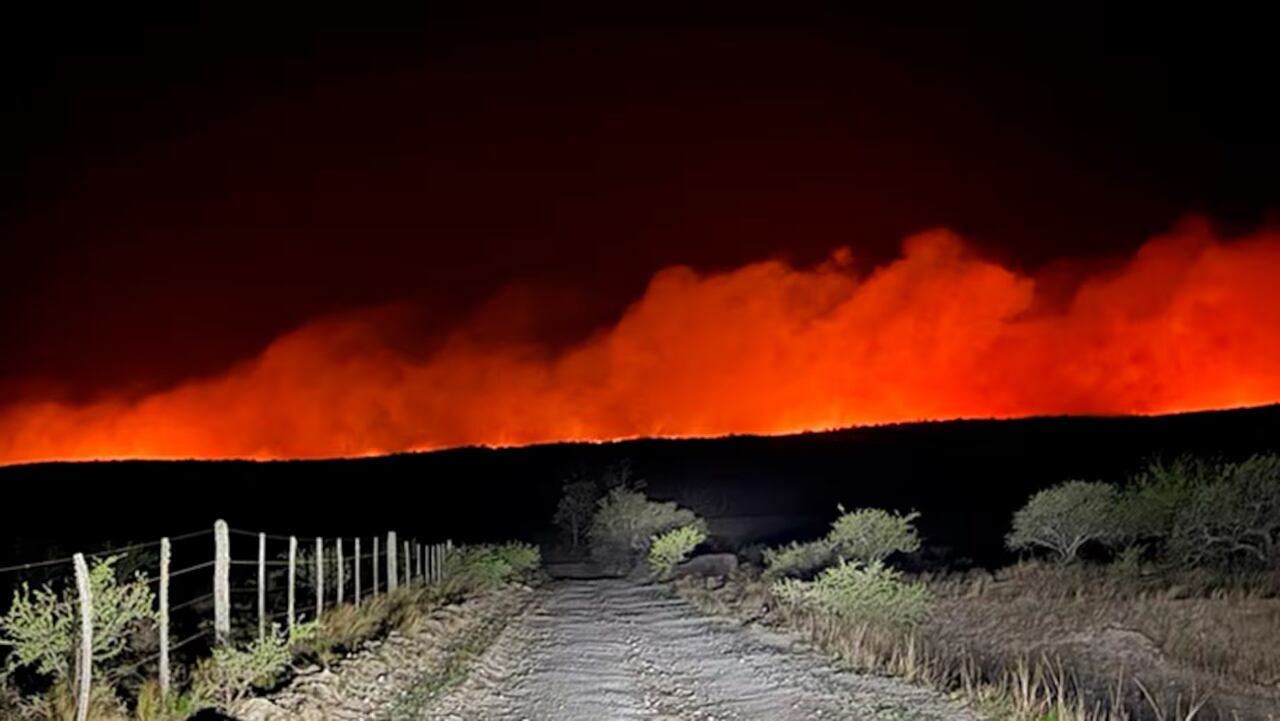 El nuevo incendio en Berrotarán, Córdoba.