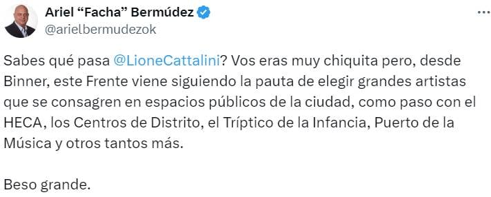 El dirigente del Partido Creo apoyó la resolución de la Secretaría de Cultura y Educación de la ciudad.