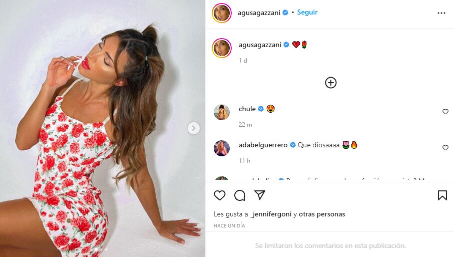 Agus Agazzani enamoró a sus fans con un look romántico