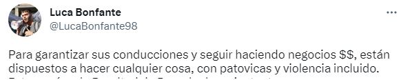 Twitter estalló contra las agrupaciones que llevaron patovicas a la Facultad de Derecho