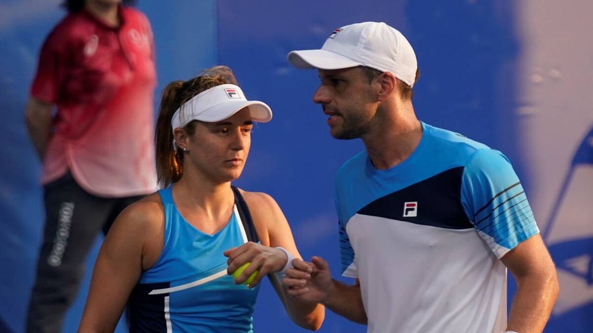 Nadia Podoroska quedó eliminada de los Juegos Olímpicos en dobles mixtos