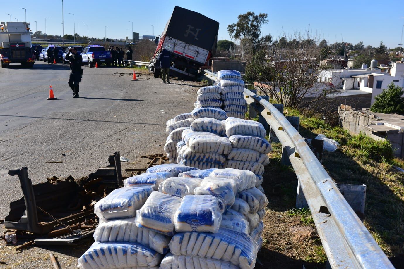 El cargamento era de aproximadamente 30 mil kilos de azúcar.