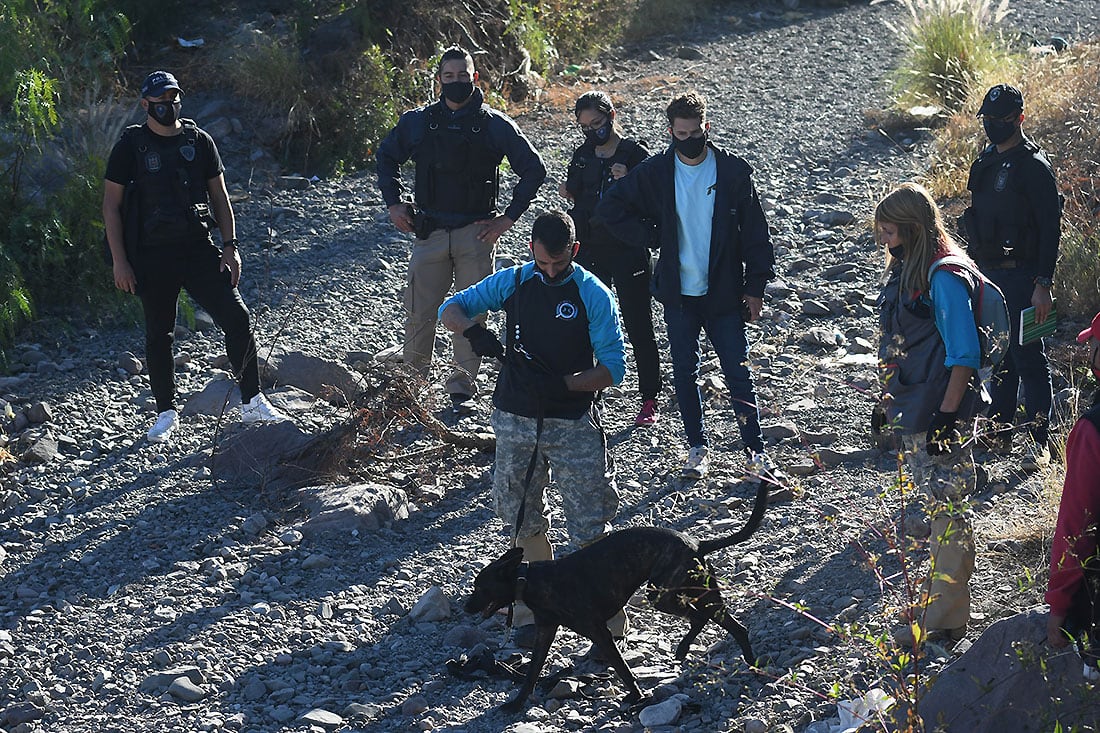 Abigail Carniel rastrillaje
Realizan rastrillajes buscando a la joven desaparecida Abigail Carniel, perros de busqueda junto con la policia trabajan en los barrios Infanta y Sargento Cabral de Las Heras, en el lugar estan sus padres