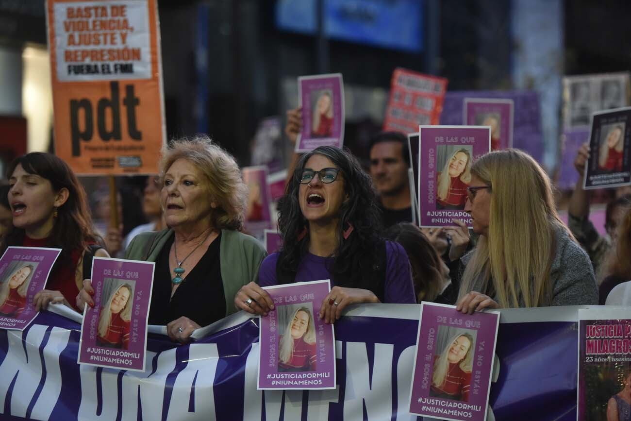 Ni Una Menos: Córdoba vivió una multitudinaria marcha contra los femicidios y la violencia patriarcal (Facundo Luque / La Voz)