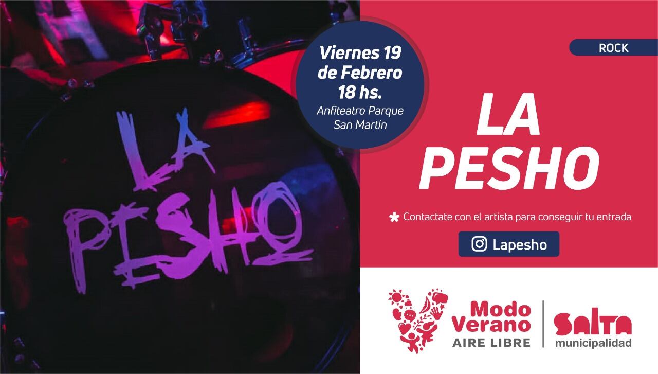 El viernes se presentan La Pesho y Lemon Garden a las 18 y 20.