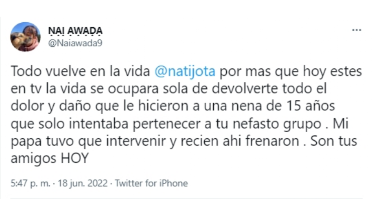 Nai Awada ya había hablado del tema en junio de este año.