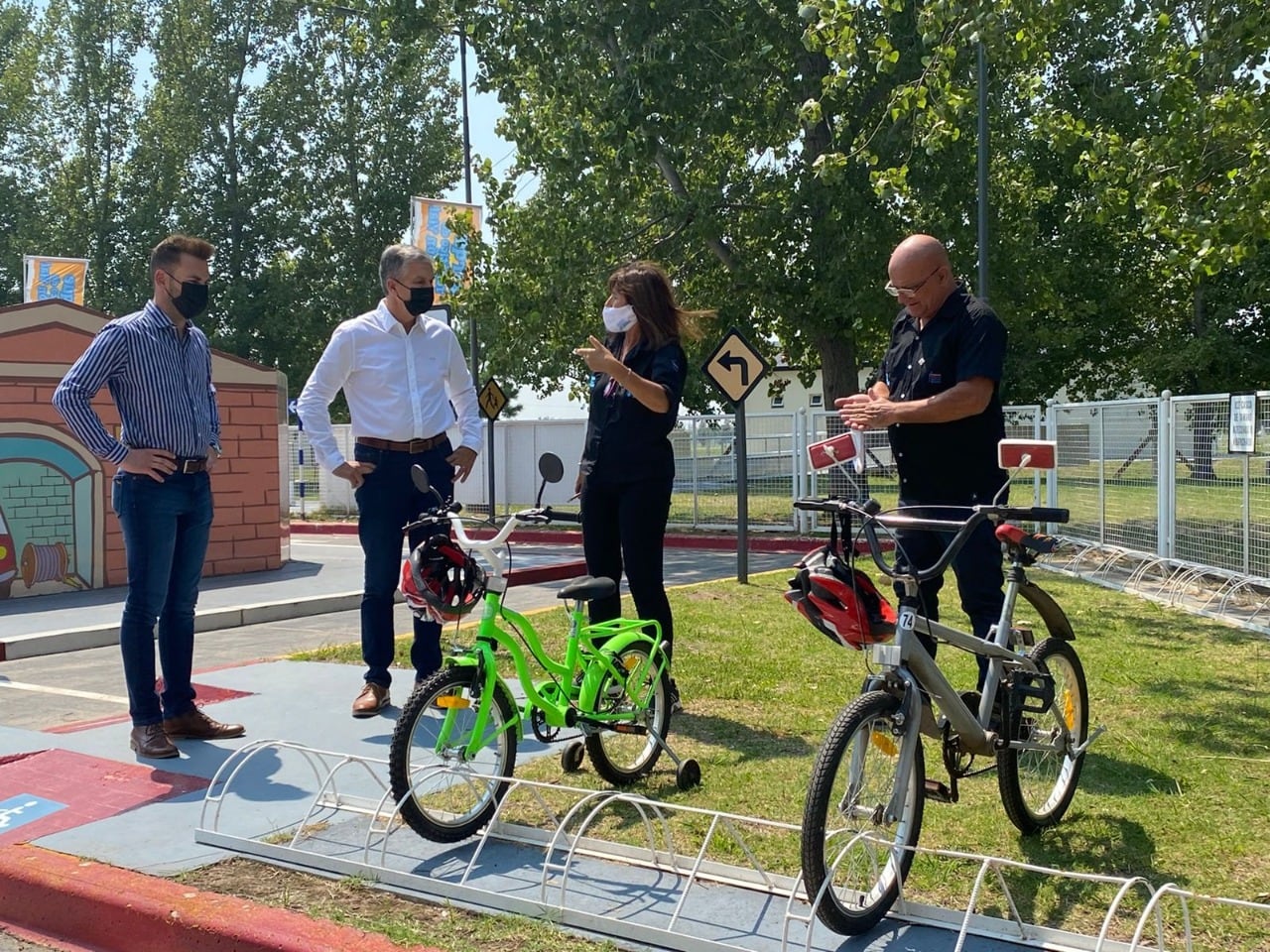 Funcionarios municipales recorrieron el parque dedicado a la educación vial de Sunchales