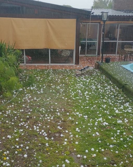 El granizo llegó al sur de la provincia de Córdoba.