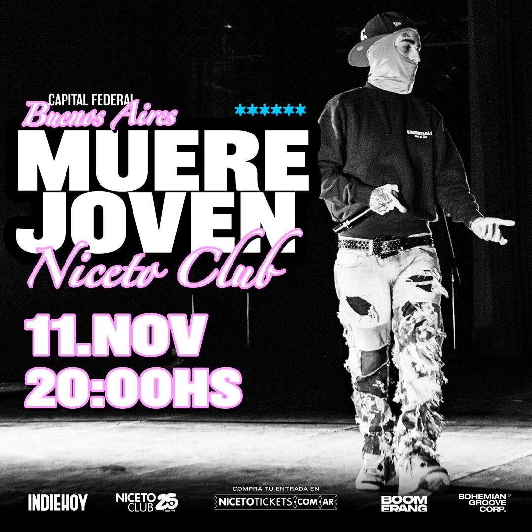 Muerejoven en Niceto Club: dónde comprar entradas