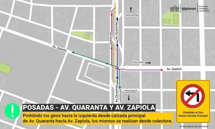 Se modifican los recorridos en zona Quaranta y Zapiola.