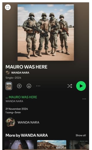 Le hackearon la cuenta de Spotify de Wanda Nara