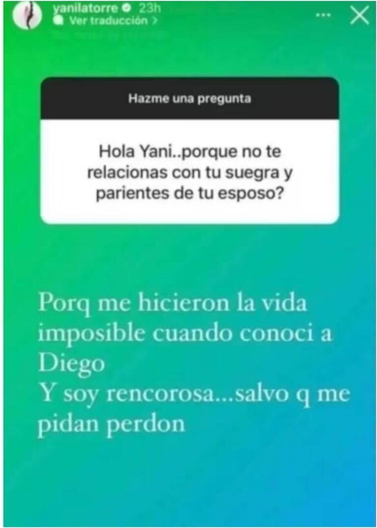 La panelista habló en redes.