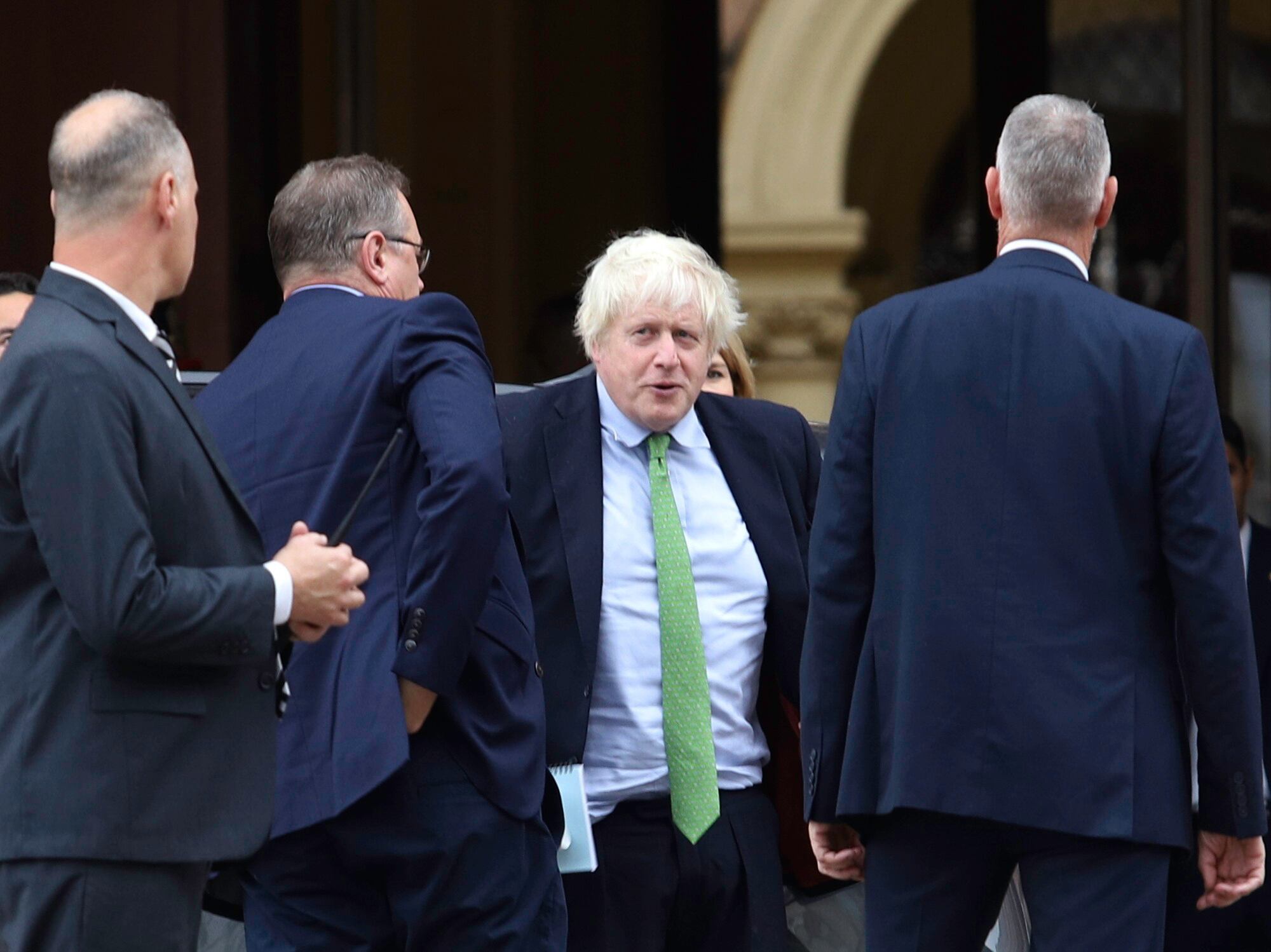 Boris Johnson, al llegar a la Casa Rosada. Foto: Damián Dopacio / NA