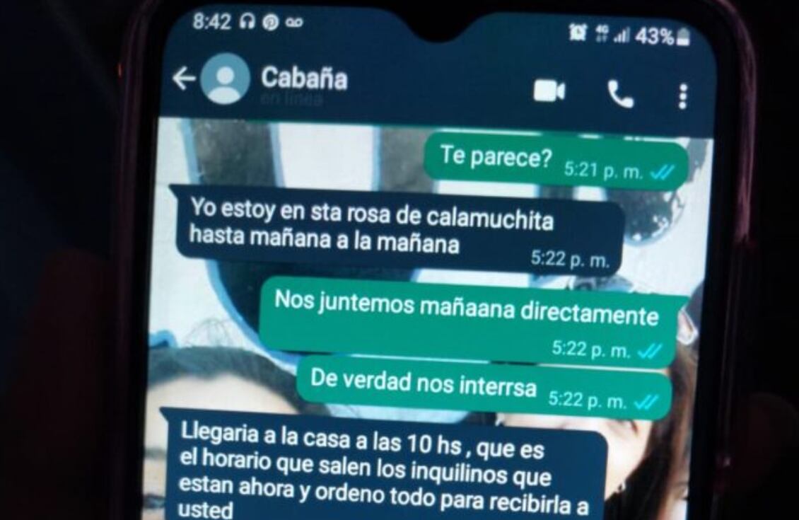 Estafa telefónica en Córdoba con el alquiler de una cabaña.