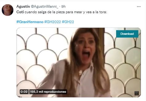 Los memes por la reacción de Coti al ver los reingresos en Gran Hermano.