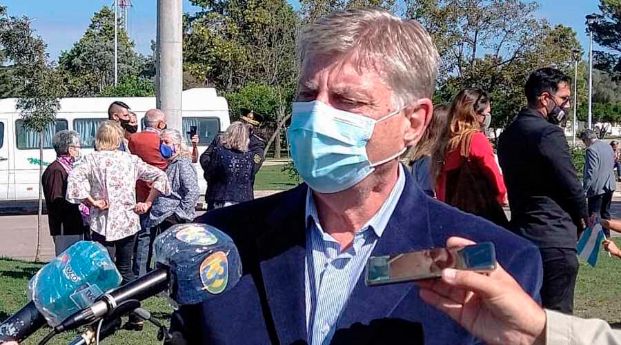 Sergio Ziliotto dialogando con los medios de prensa de este viernes 