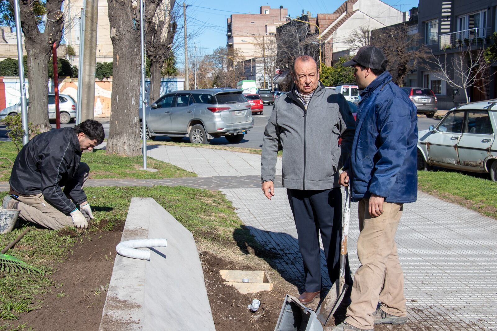 El intendente Carlos Sánchez recorrió diferentes obras que se ejecutan en Tres Arroyos