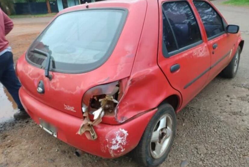 Un accidente vial en Posadas dejó un saldo de un motociclista herido.