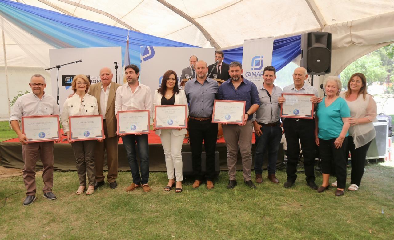 Los empresarios distinguidos por la Cámara de Comercio.