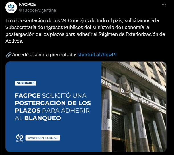 El mensaje de la Federación Argentina de Consejos Profesionales de Ciencias Económicas