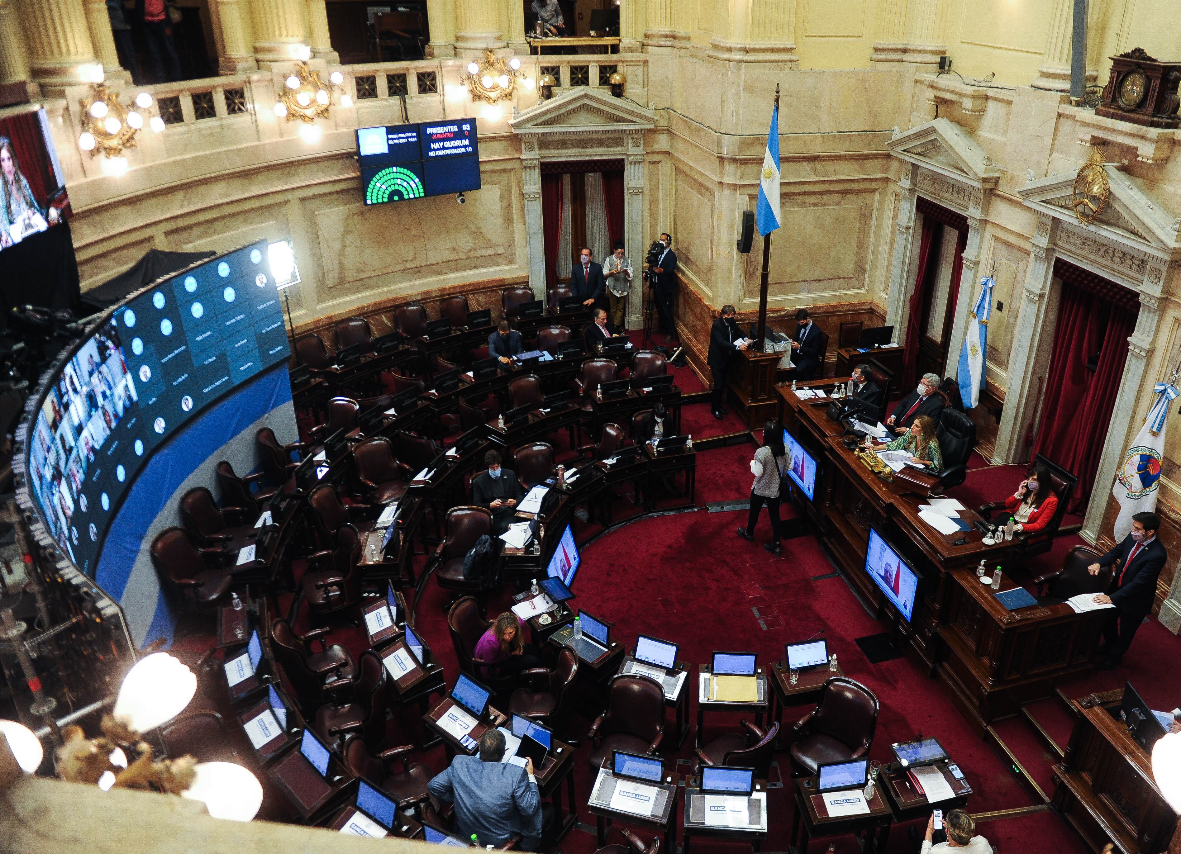 Sesión en el Senado de la Nación Argentina. Foto Federico Lopez Claro