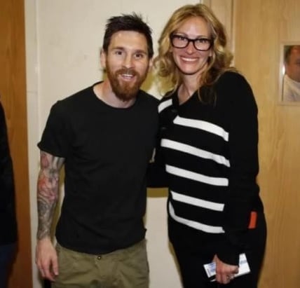 El día que Julia Roberts conoció a Messi