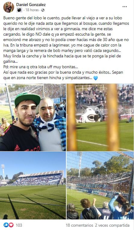 Volvió a la cancha después de 30 años gracias a una sorpresa de su hijo.