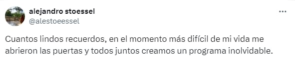 La palabra de Alejandro Stoessel tras recordar su paso por Paraguay