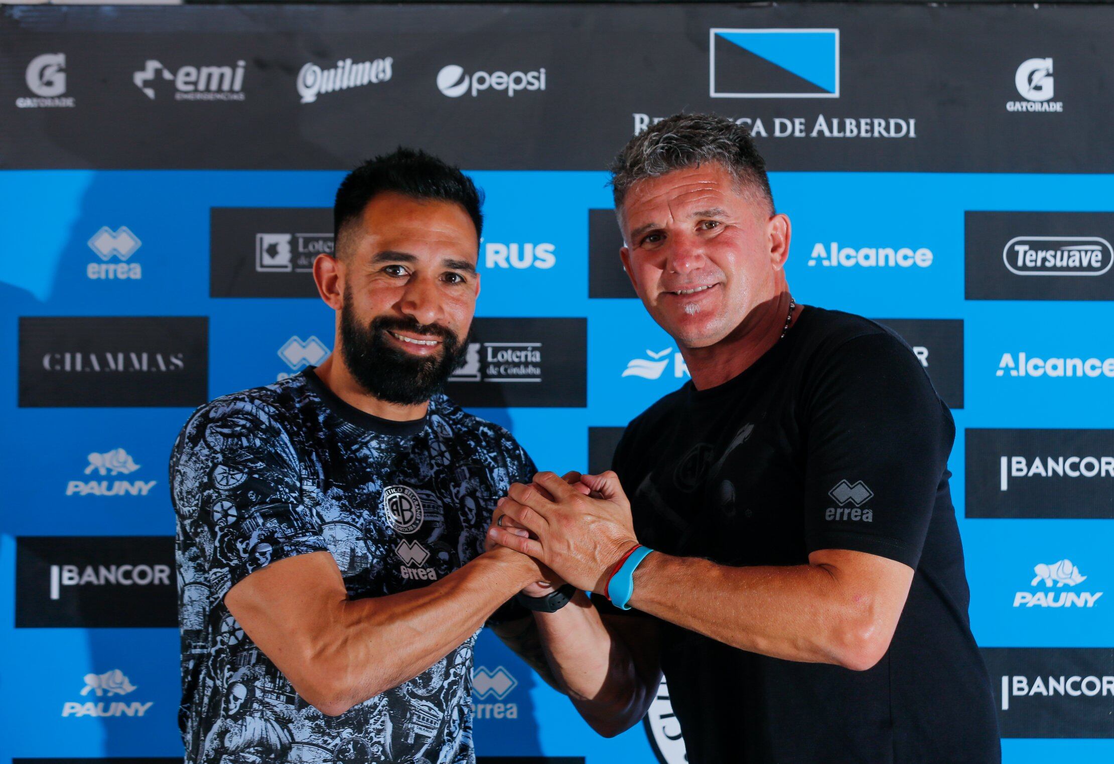 Ariel Rojas junto a Luis Artime. Será parte del nuevo consejo de fútbol (Prensa Belgrano).