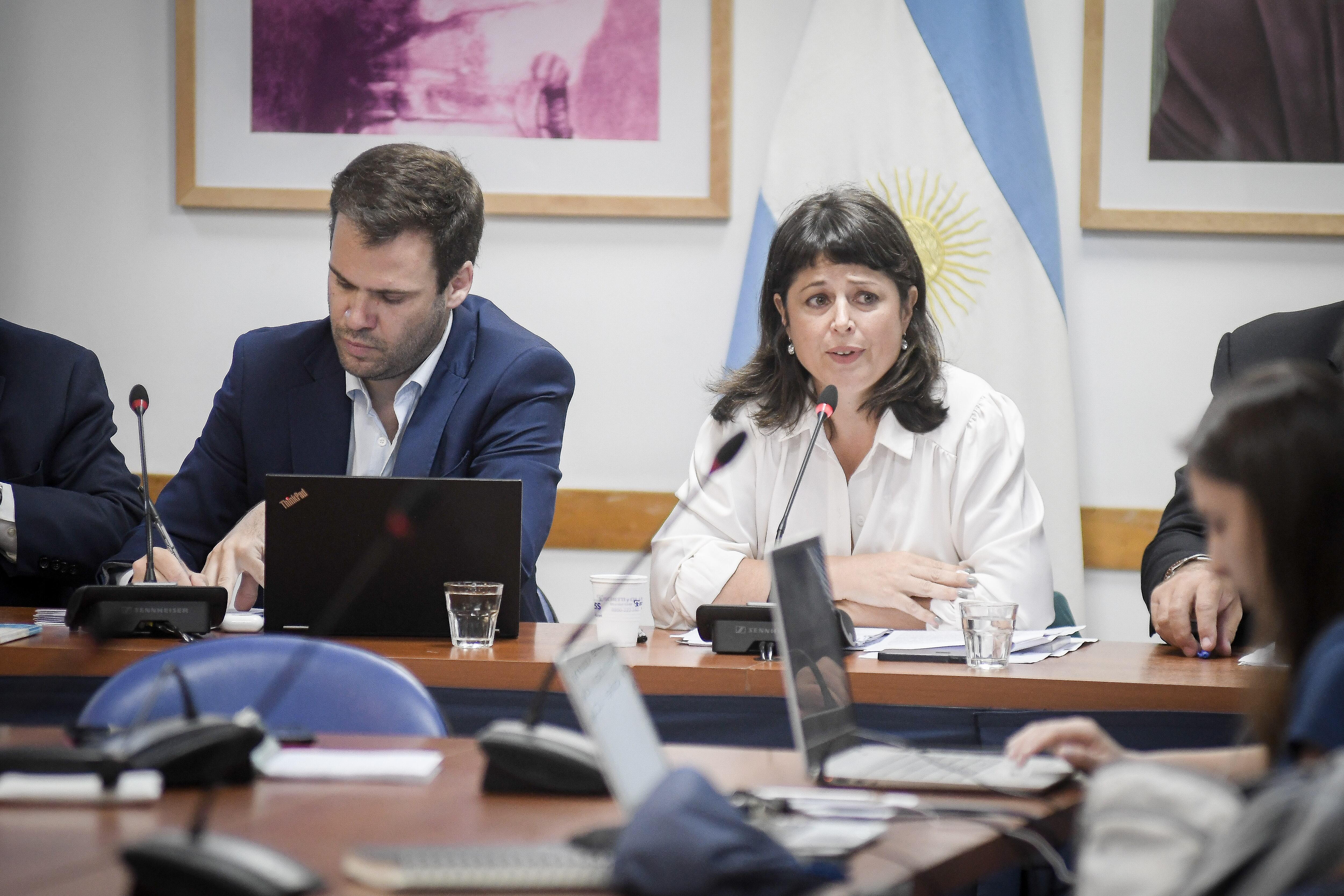 Comisión de Juicio Politico en la cámara de Diputados Argentina
Ana Carolina Gaillard
Juan Manuel López 
Mario Negri 

Foto Federico Lopez Claro