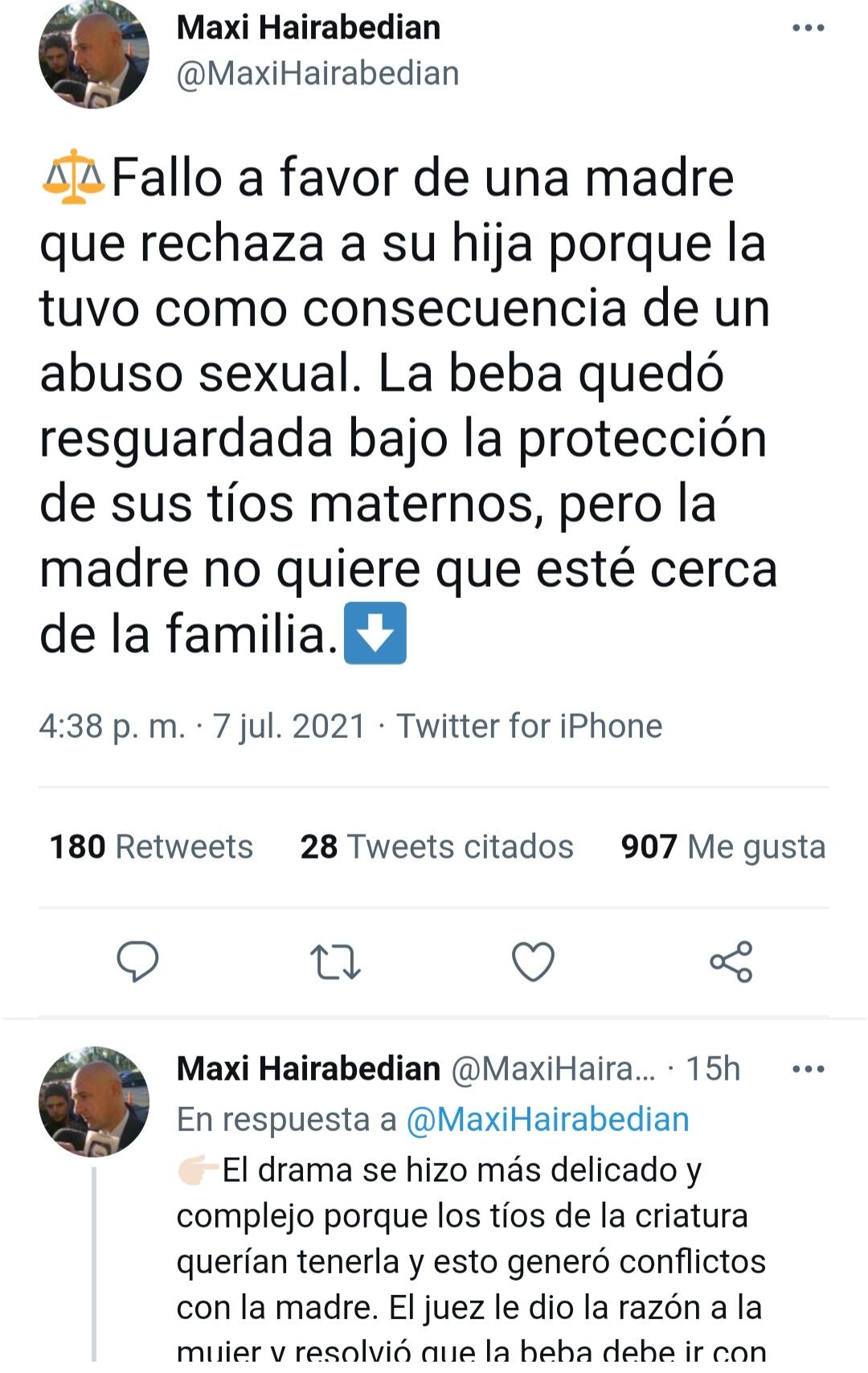 Fallo a favor de una madre que rechaza a su hija producto de un abuso sexual.