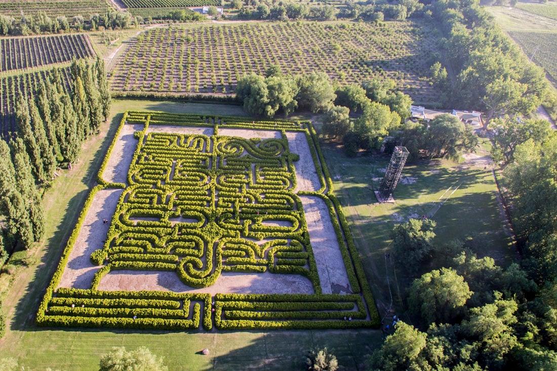 Laberinto de Borges, un paseo ubicado en la estancia Los Álamos, San Rafael, Mendoza.