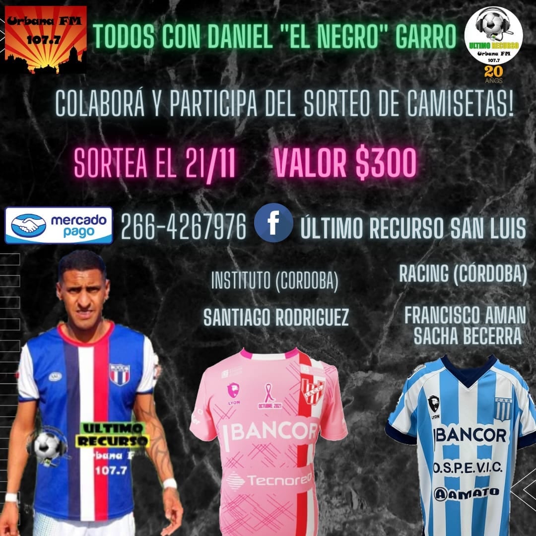 Sorteo a beneficio de Daniel Garro