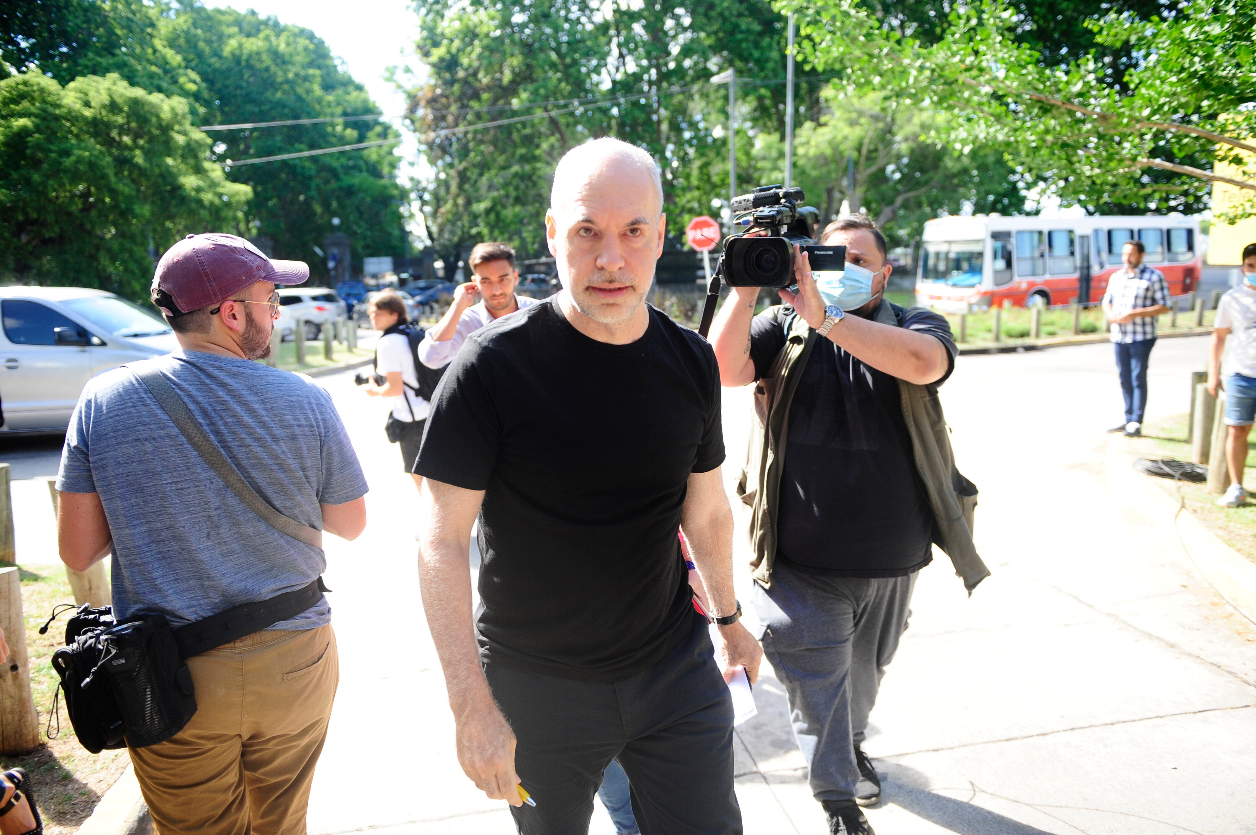 Larreta, en la reunión de Juntos por el Cambio. (Foto: Clarín)
