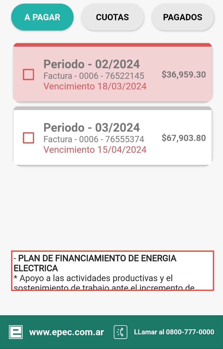 El abrupto incremento en las facturas de luz de un negocio de barrio Nueva Córdoba.