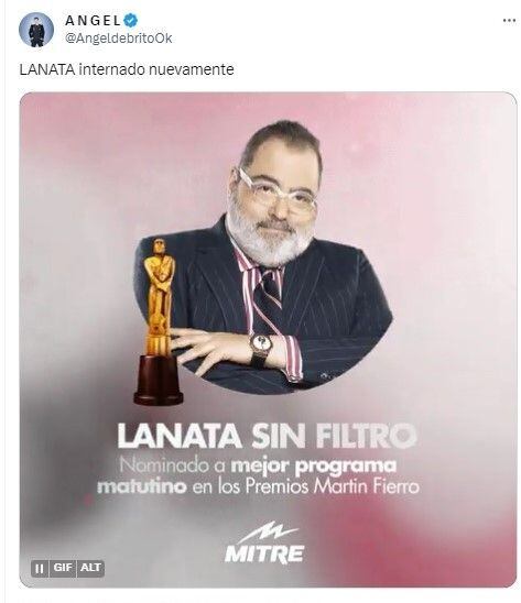 Ángel de Brito anunció que internaron a Lanata