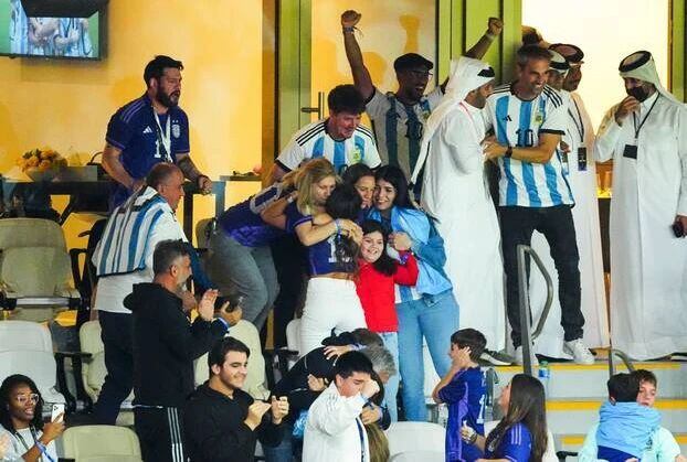 Antonela y los Messi vivieron a pleno cada momento del partido.