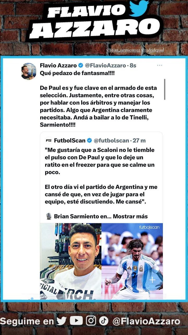 El periodista rechazó la opinión del rosarino.