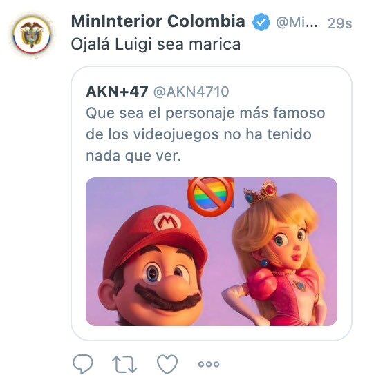 Captura de la publicación viral del @MinInterior que causó polémica en redes.