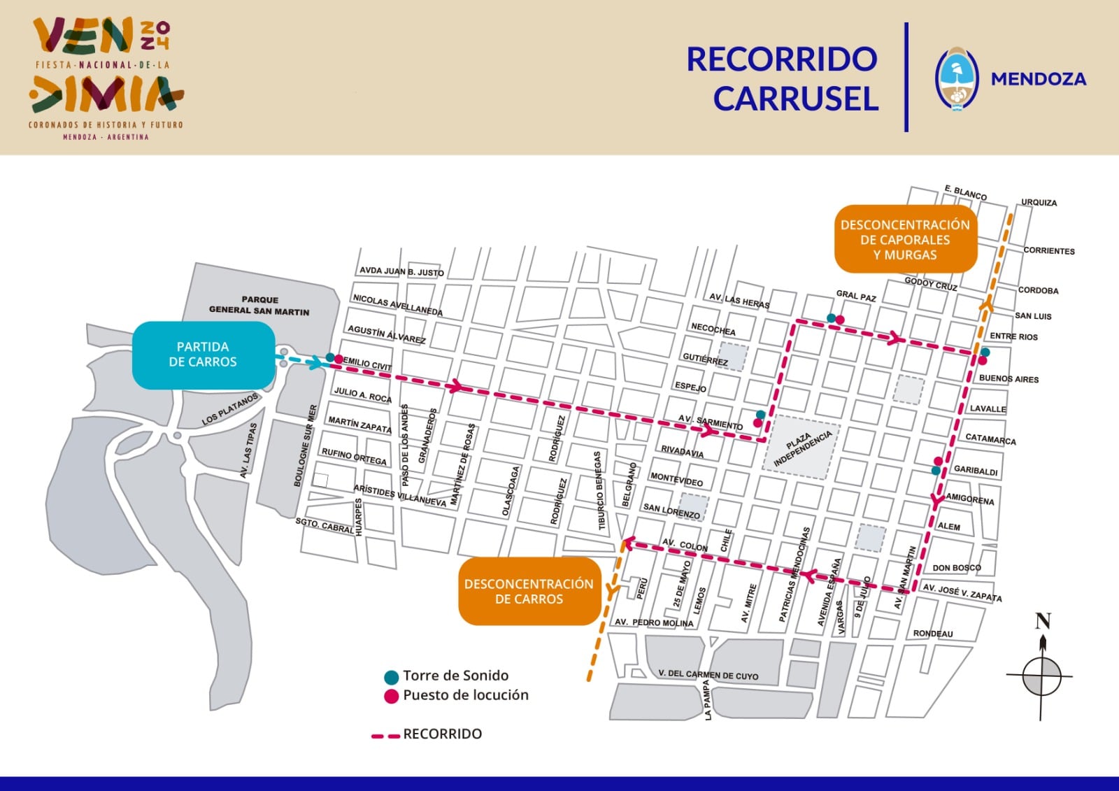 El recorrido de Carrusel.