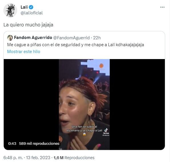 La cantante vio el video de la fanática y decidió responderle.