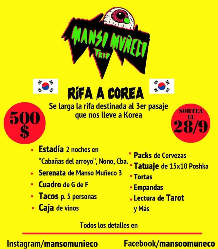 La rifa rumbo a corea de Manso Muñeco.